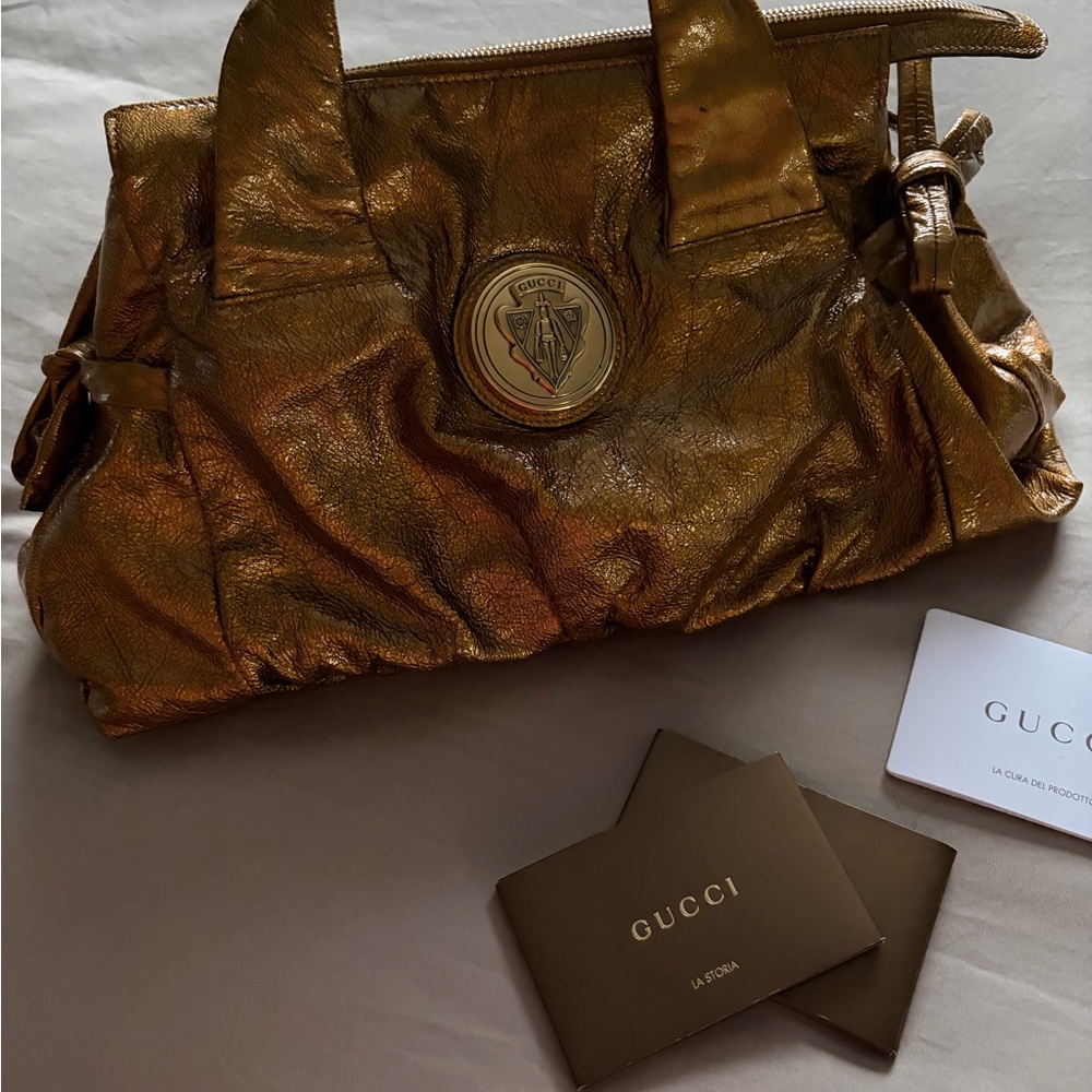 Gucci Metallic Gold Shoulder Bag